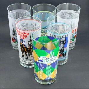 VINTAGE KENTUCKY DERBY CHURCHILL DOWNS COLLECTOR'S MINT JULEP GLASSES 10 oz.